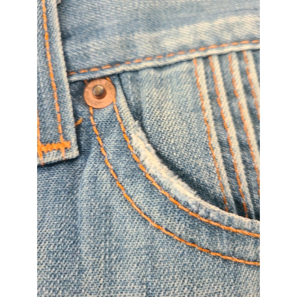 Y2K 7 For All Mankind Crinkle Pocket Bootcut Flare Jeans Light Wash Blue 29 - Picture 11 of 11